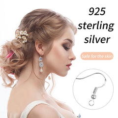 480PCS 925 Silver Ear Wires Fish Hooks Earring Kit with Earring Backs