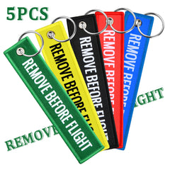 5pcs Remove Before Flight Keyring for Luggage