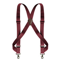Men's Elastic Suspenders Side Clip Strap Bronze Hook Buckle