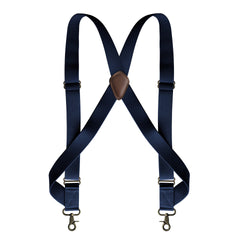 Men's Elastic Suspenders Side Clip Strap Bronze Hook Buckle