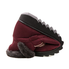 Women's Fleece Liner Ankle Snow Boots Thermal Comfortable Buckle Strap Non Slip