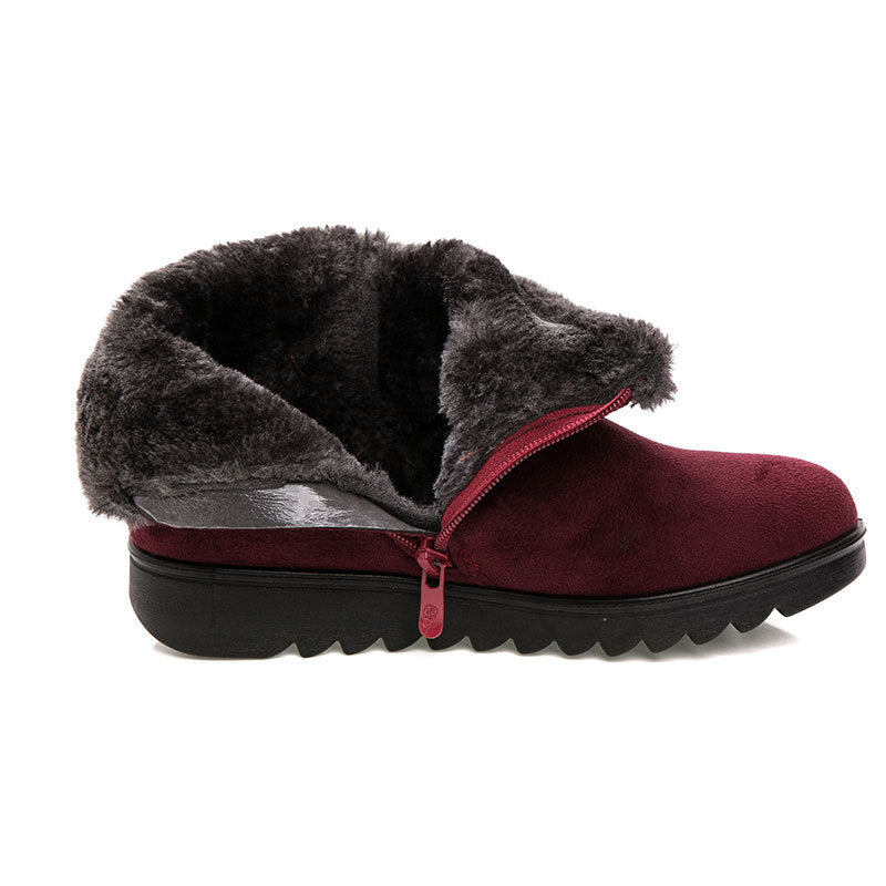 Women's Fleece Liner Ankle Snow Boots Thermal Comfortable Buckle Strap Non Slip