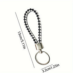 10pcs Leather Rope Keychain Car Pendant Keyring Accessories