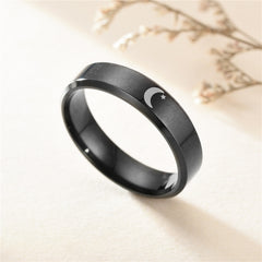 Moon Sun Couple Ring Stainless Steel Jewelry Wedding Ring