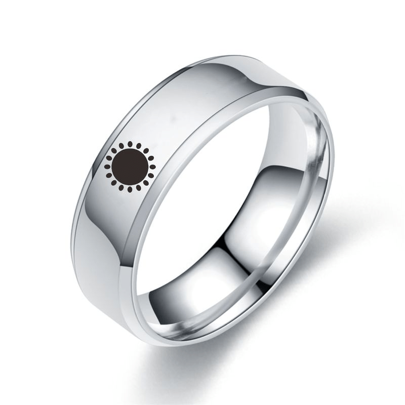 Moon Sun Couple Ring Stainless Steel Jewelry Wedding Ring