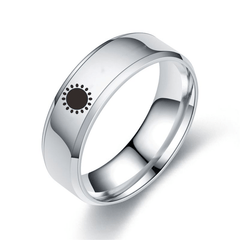 Moon Sun Couple Ring Stainless Steel Jewelry Wedding Ring