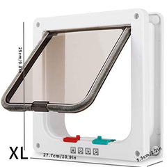 4 Way Locking Dog And Cat Flap Door - Secure Access For Pets