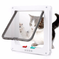 4 Way Locking Dog And Cat Flap Door - Secure Access For Pets