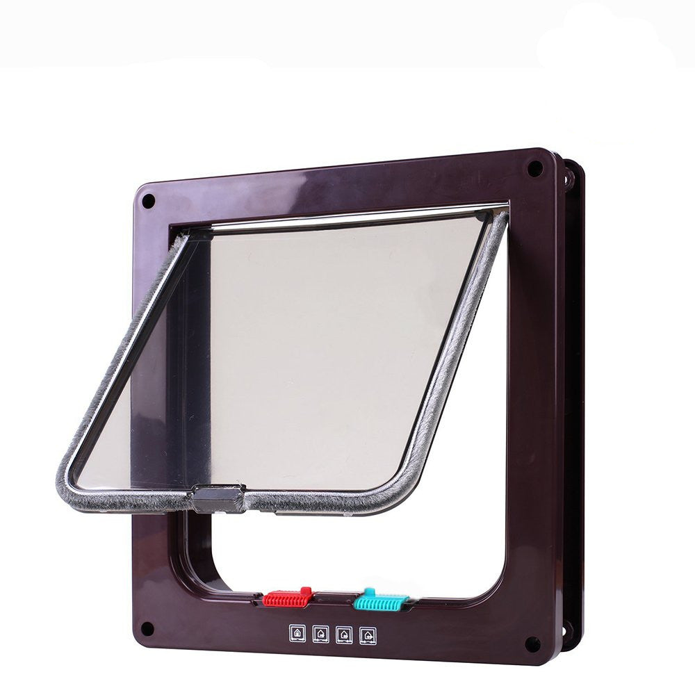 4 Way Locking Dog And Cat Flap Door - Secure Access For Pets