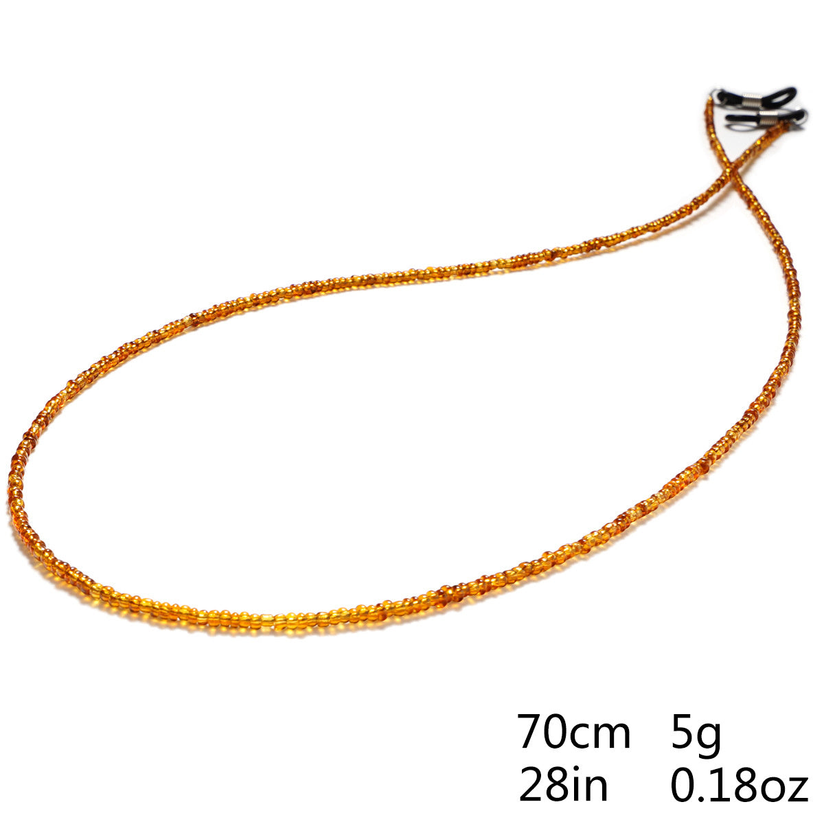 Men's Amber Beaded Glasses Chain