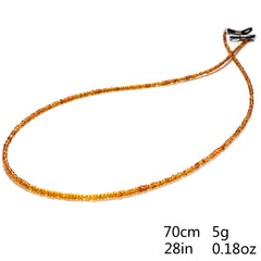 Men's Amber Beaded Glasses Chain