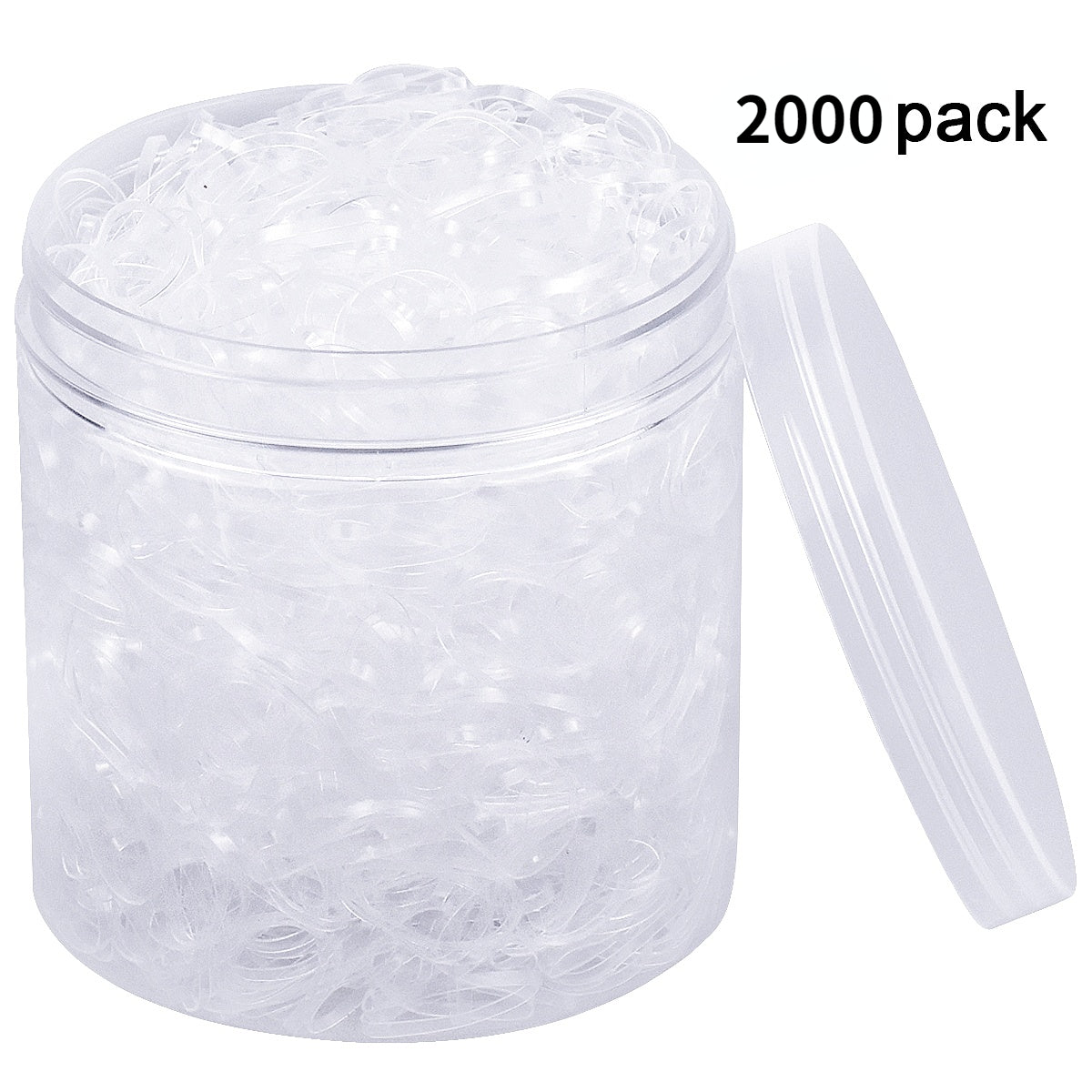 2000 Clear Elastic Hair Ties Mini Hair Rubber Bands Soft Hair Accessories