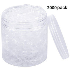 2000 Clear Elastic Hair Ties Mini Hair Rubber Bands Soft Hair Accessories