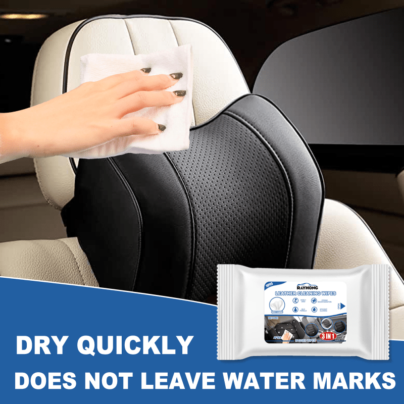 Car Leather Cleaning Wipes Seat Interior Washing Remove Stains Wet Towel