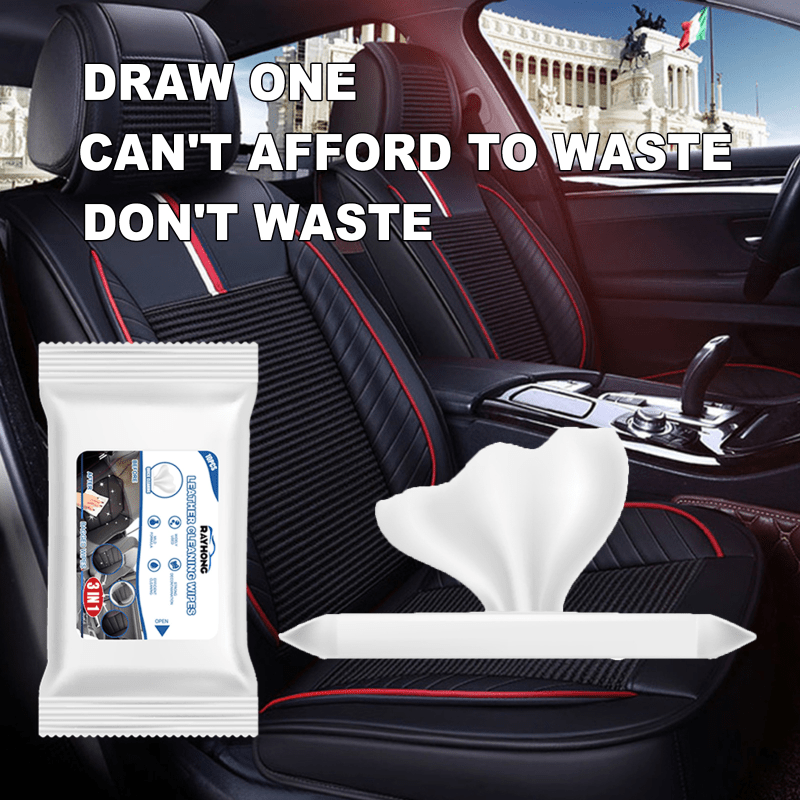 Car Leather Cleaning Wipes Seat Interior Washing Remove Stains Wet Towel