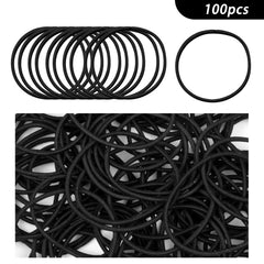 100pcs Elastic Hair Tie Thin Rubber Bands Ponytail Holders Hair Accessories