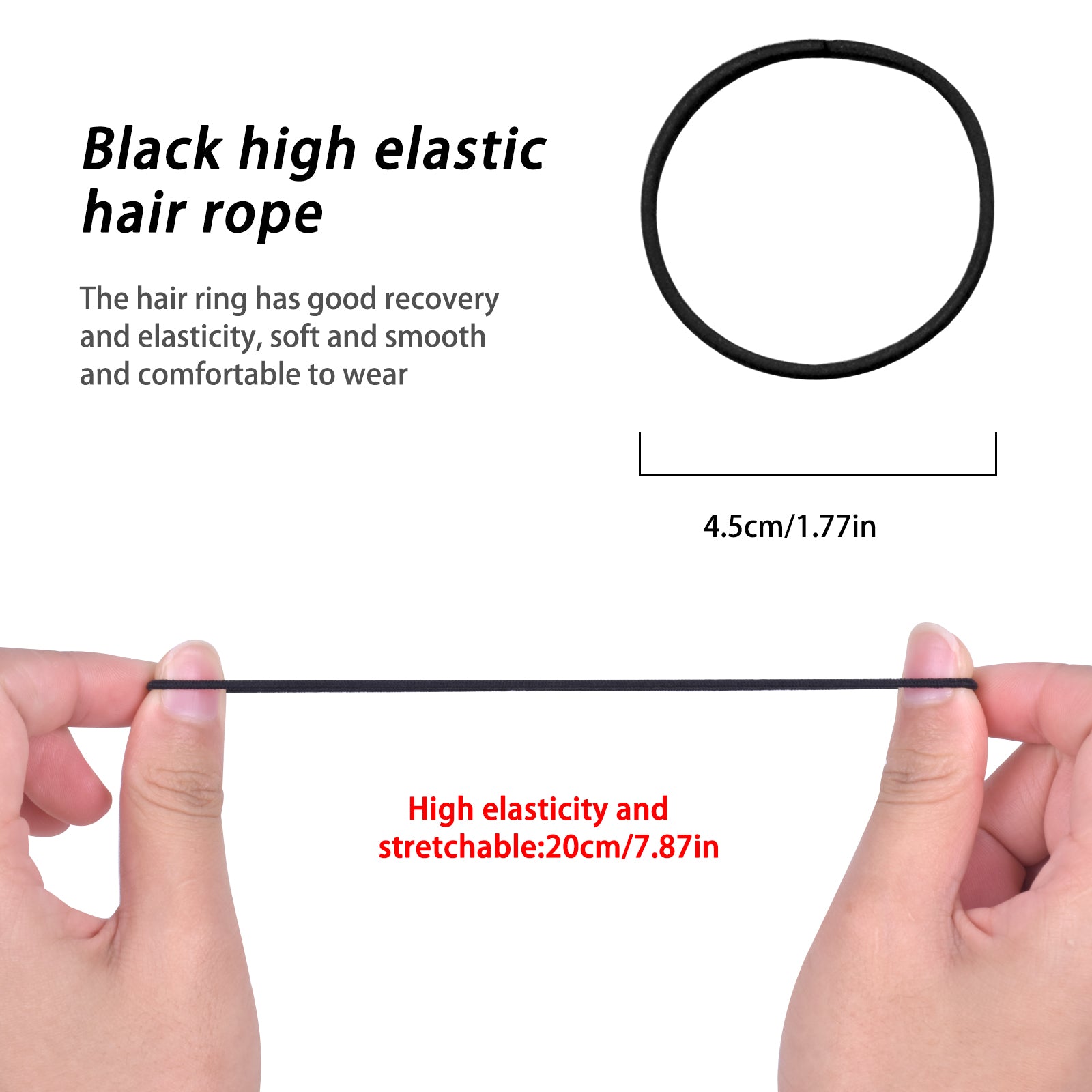 100pcs Elastic Hair Tie Thin Rubber Bands Ponytail Holders Hair Accessories