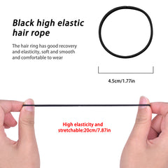 100pcs Elastic Hair Tie Thin Rubber Bands Ponytail Holders Hair Accessories
