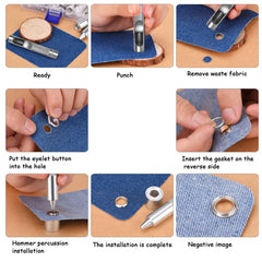 120pcs Grommet Kit with 3pcs Punch Tool - Tarpaulin Repair
