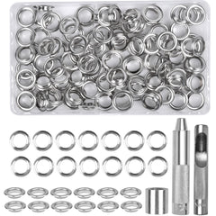 120pcs Grommet Kit with 3pcs Punch Tool - Tarpaulin Repair