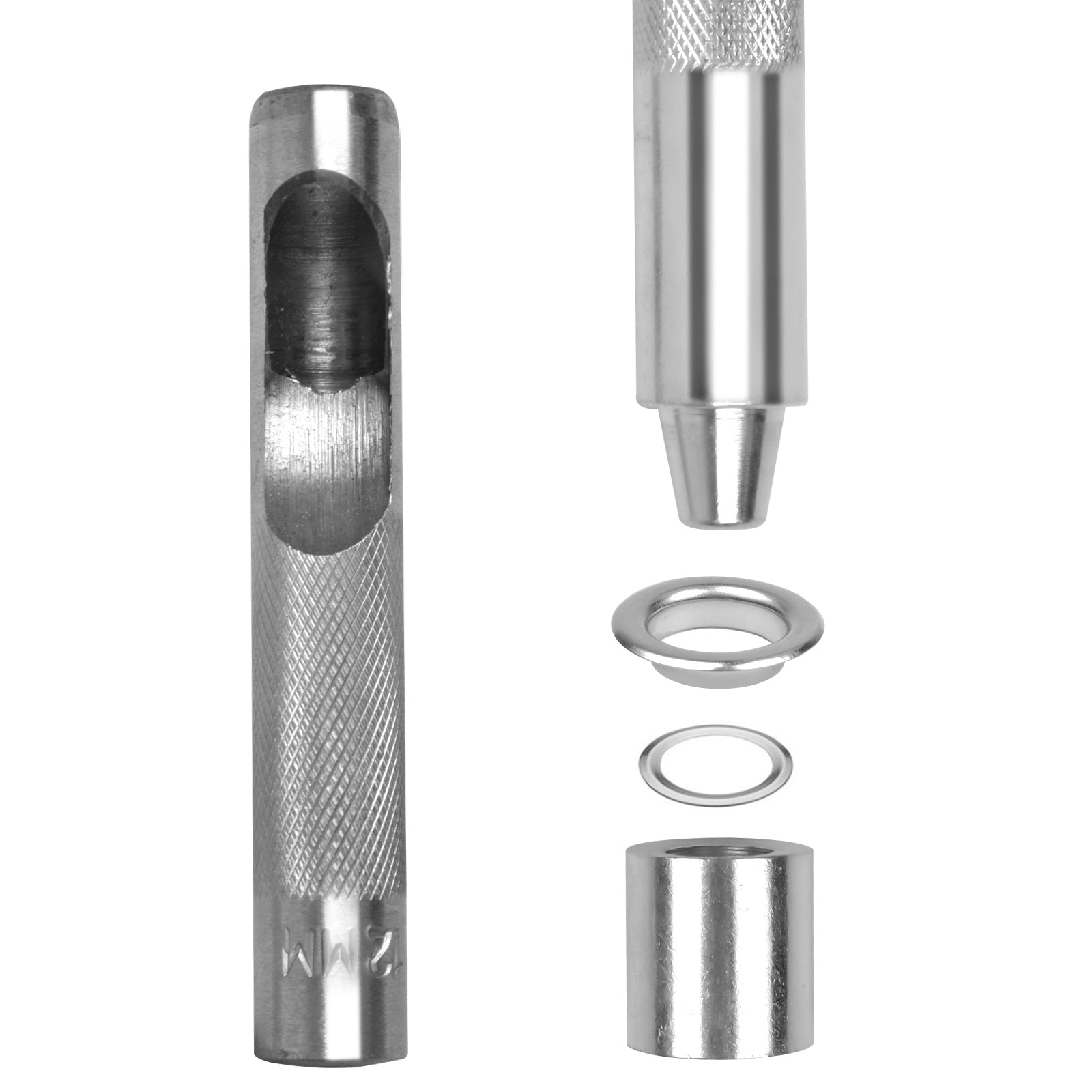 120pcs Grommet Kit with 3pcs Punch Tool - Tarpaulin Repair