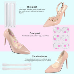 High Heel Pads Heel Cushion Anti Slip Gel Insoles Silicone Shoe Pad Women