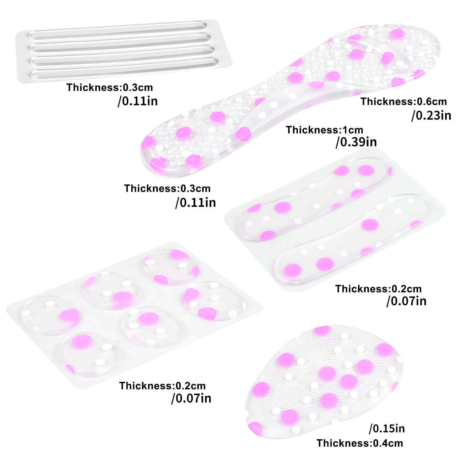 High Heel Pads Heel Cushion Anti Slip Gel Insoles Silicone Shoe Pad Women