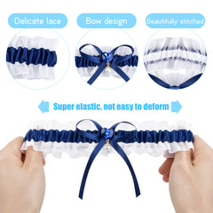 Royal Style Lace Garter with Bow & Heart Decor, Wedding Accessories