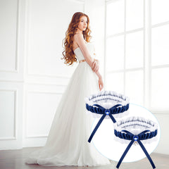 Royal Style Lace Garter with Bow & Heart Decor, Wedding Accessories