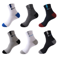 Men's Half Crew Socks Breathable Comfortable Stockings For Daily Wear & Sports