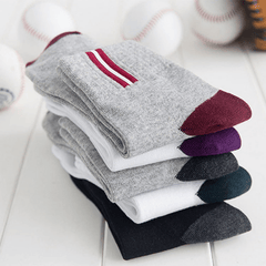 Men's Half Crew Socks Breathable Comfortable Stockings For Daily Wear & Sports