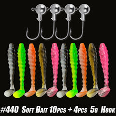 30 Soft Fishing Lures Worm Baits Freshwater Saltwater Lifelike Increased Bites
