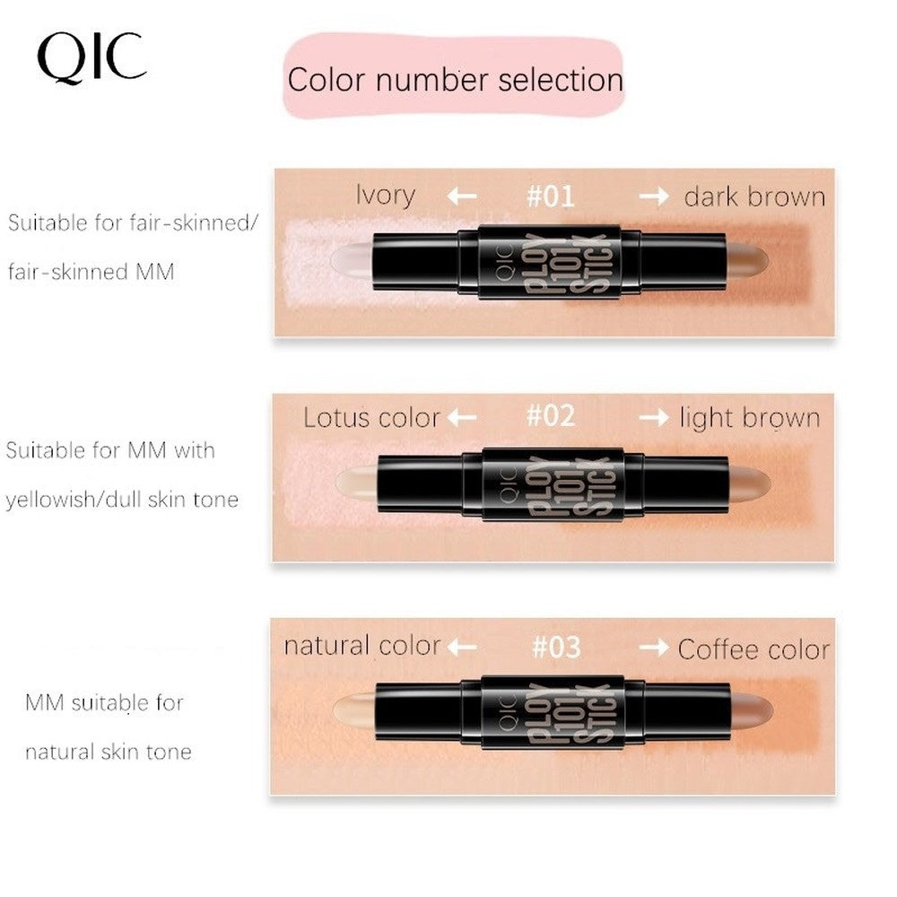 Double Headed Concealer Stick for Highlight Contour and Bronze