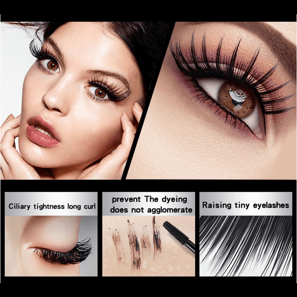 4D Silk Fiber Mascara Natural Slender & Thicker Effect Waterproof Long Lasting