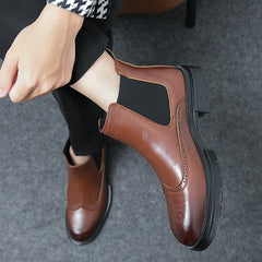 Men's Round Toe Chelsea Dress Boots