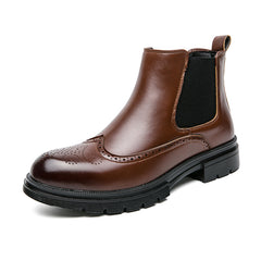 Men's Round Toe Chelsea Dress Boots