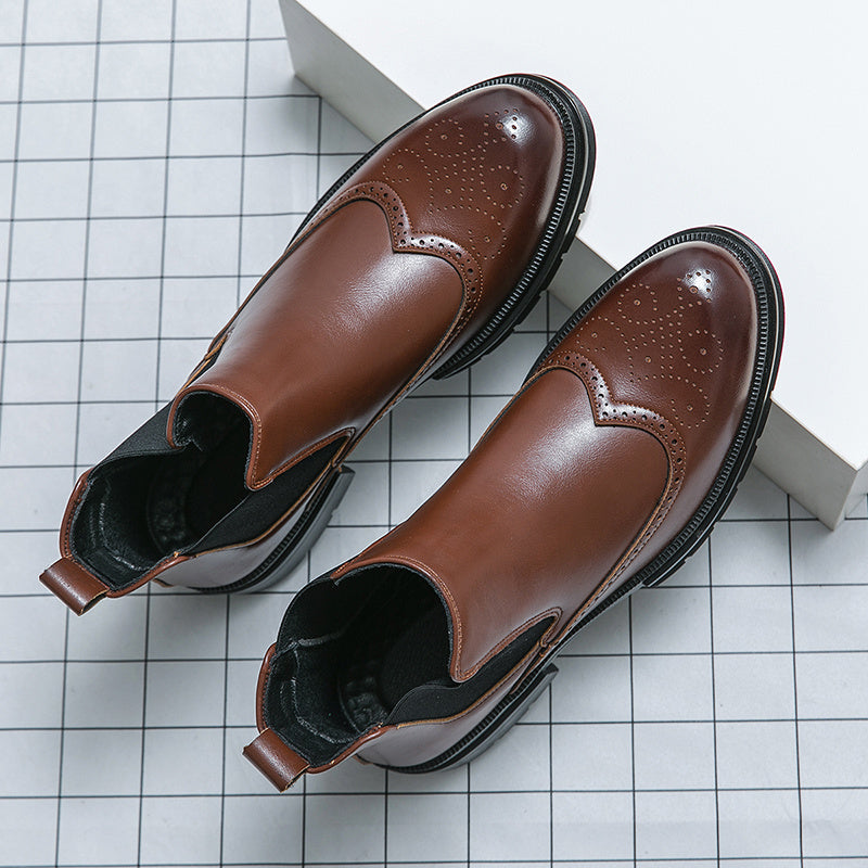 Men's Round Toe Chelsea Dress Boots