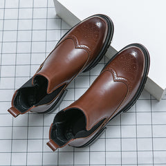 Men's Round Toe Chelsea Dress Boots