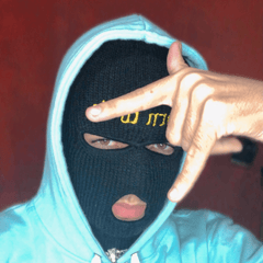 Unisex Thermal Winter Knitted Mask Born To Die Embroidery Full Face Cover