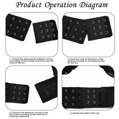 10pcs Bra Strap Extenders Elastic Buckle Women's Lingerie Accessories