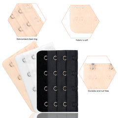 10pcs Bra Strap Extenders Elastic Buckle Women's Lingerie Accessories