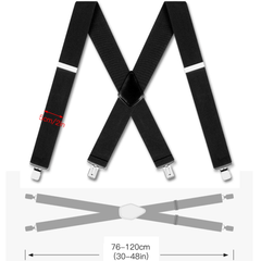 Men's Adjustable X-shape Elastic Suspenders Braces