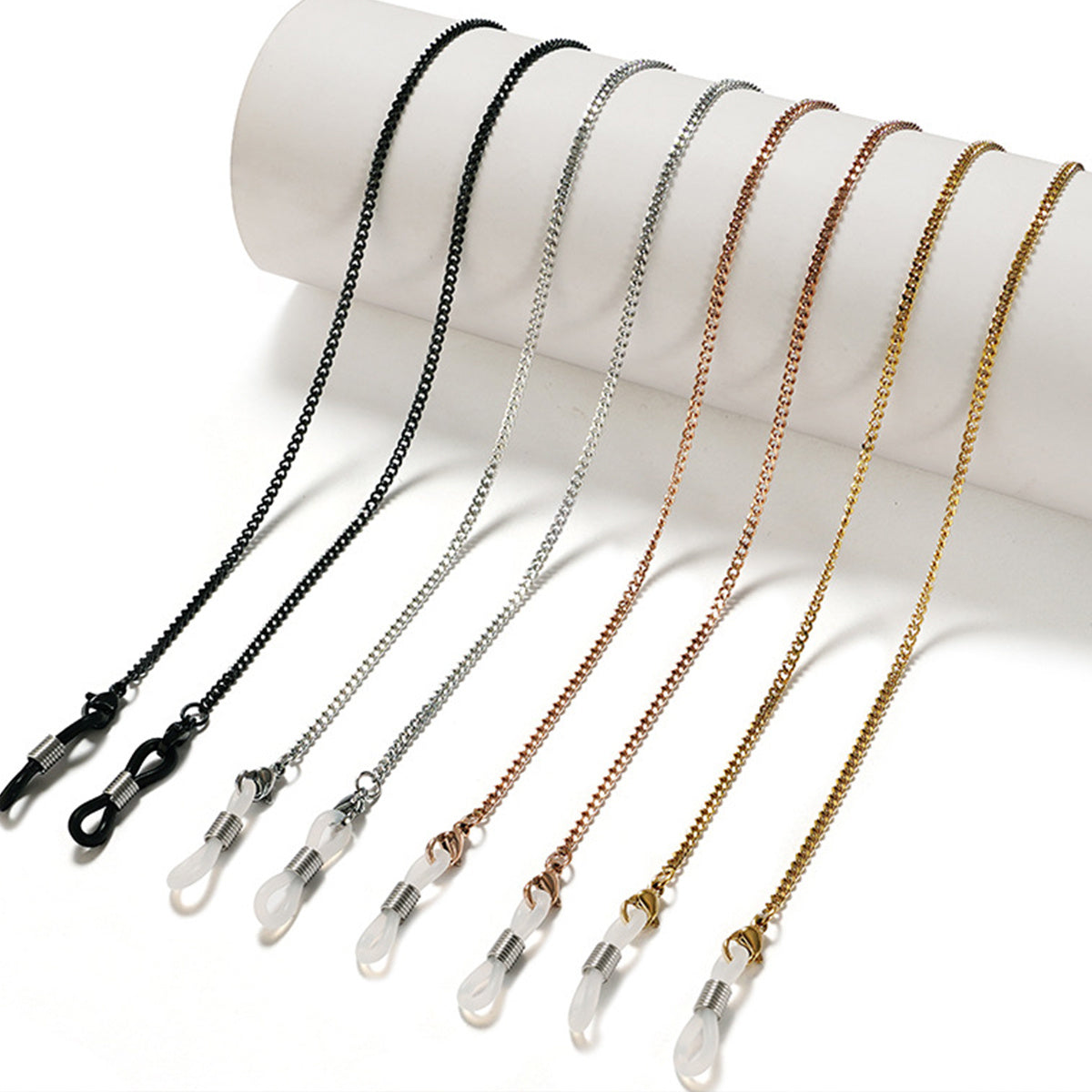 24K Vacuum Electroplated Glasses Chain Titanium Steel Glasses Halter