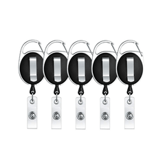 Nylon Drawstring Retractable Keychain ID Buckle