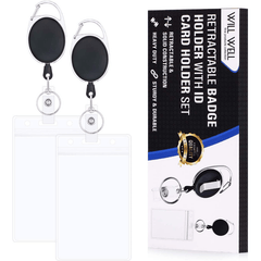 Nylon Drawstring Retractable Keychain ID Buckle