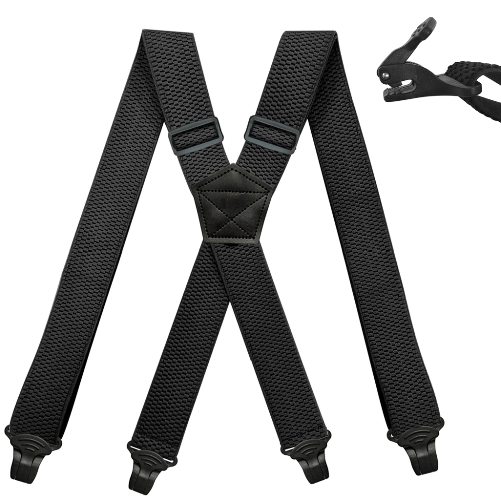 Airport Friendly Suspenders For Men 1.5 inch Wide X-back