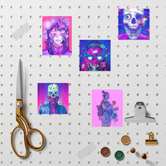48pcs Cyberpunk Doodle Graffiti Stickers DIY Stationery Computer Stickers