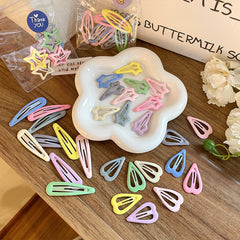 10pcs Star & Heart Hair Clips for Girls