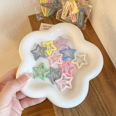 10pcs Star & Heart Hair Clips for Girls