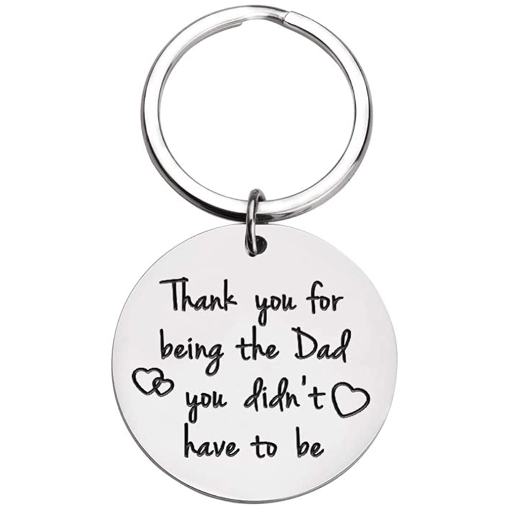 Stainless Steel Key Chain With Carved Pendant - Perfect Gift For Father's Day